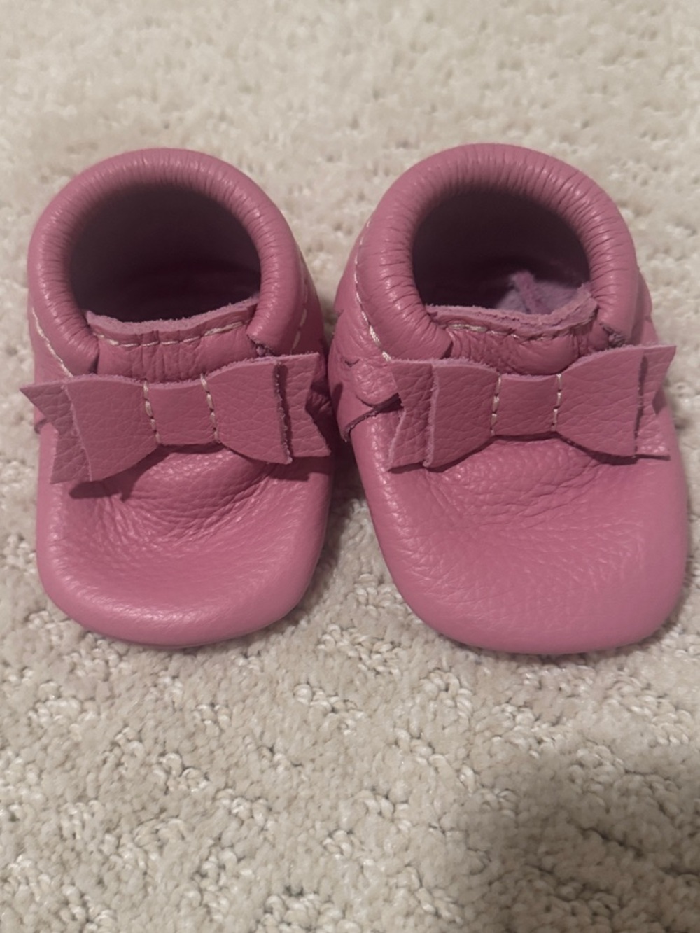 Freshly Picked size 1 Pink Bow Moccasin Slip-On Shoes